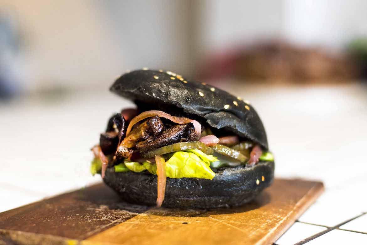 Lords of Pour shiitake bacon roll. Photo: Lisa Haymes