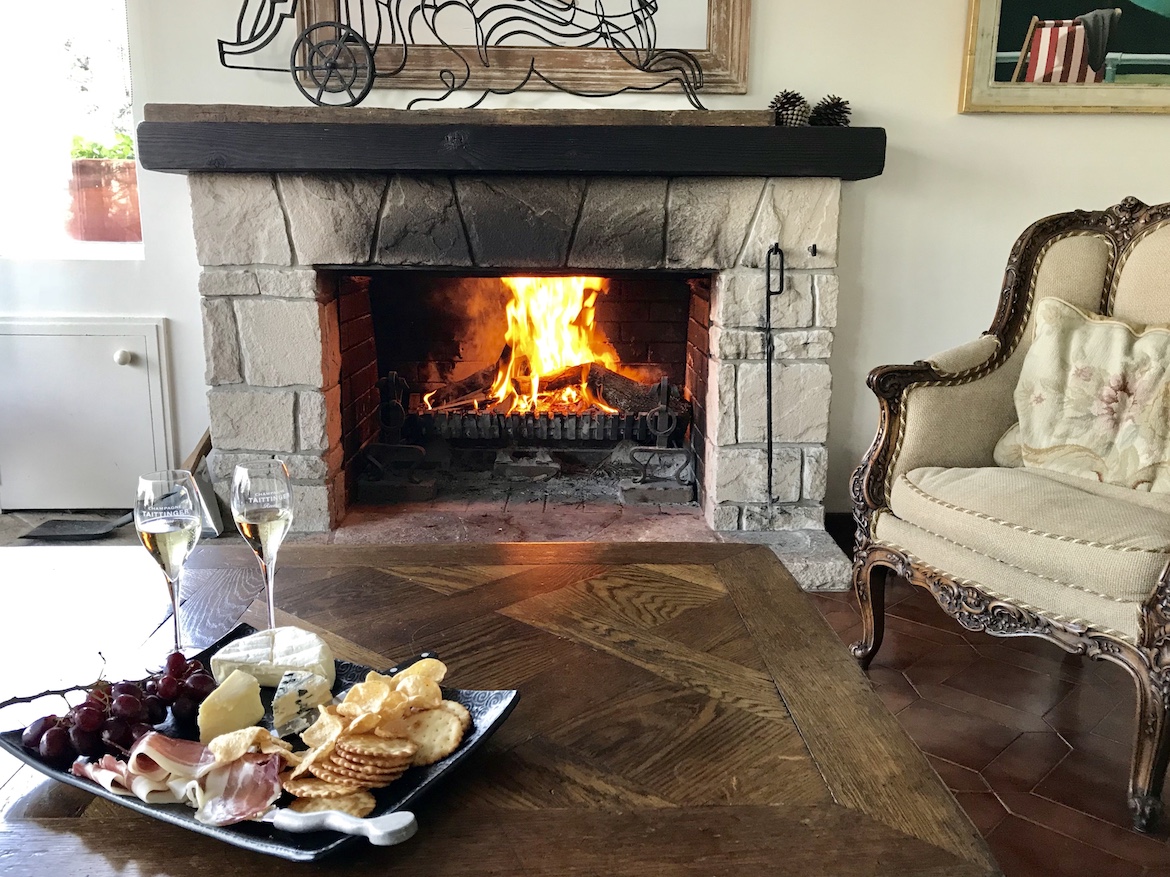 Cheese plate by the fire at Sirocco