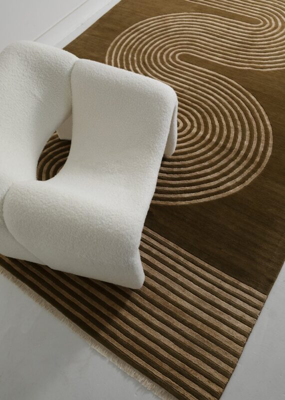 Rugs for Good, Amalfi Linen Abstract Rug in Bronze